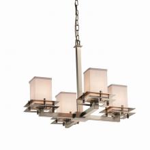 Justice Design Group FAB-8100-15-WHTE-NCKL - Metropolis 4-Light Chandelier