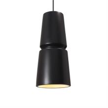 Justice Design Group CER-6430-CRB-NCKL-BKCD-LED1-700 - Small Cone 1-Light LED Pendant