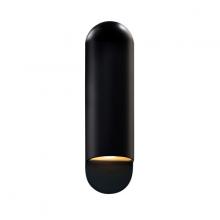 Justice Design Group CER-5630W-BLK-LED1-1000 - Large ADA Capsule Outdoor LED Wall Sconce