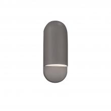 Justice Design Group CER-5620W-GRY-LED1-1000 - Small ADA Capsule Outdoor LED Wall Sconce