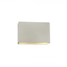 Justice Design Group CER-5640-MAT-LED1-1000 - Small ADA Wide Rectangle LED Wall Sconce - Closed Top