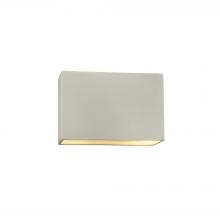 Justice Design Group CER-5645-MAT-LED1-1000 - Small ADA Wide Rectangle LED Wall Sconce - Open Top & Bottom