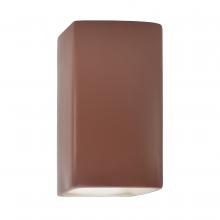 Justice Design Group CER-5915W-CLAY - Small ADA Outdoor LED Rectangle - Open Top & Bottom