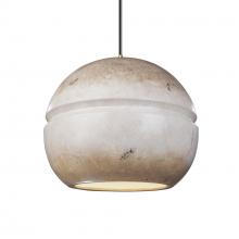 Justice Design Group CER-6415-TRAG-ABRS-BKCD - Large Sphere 1-Light Pendant