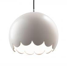 Justice Design Group CER-6470-MAT-CROM-BKCD-LED1-700 - Scallop LED Pendant