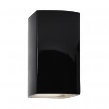 Justice Design Group CER-0910-BLK-LED1-1000 - Small LED Rectangle - Closed Top