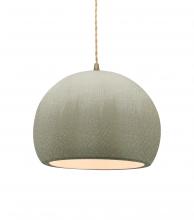 Justice Design Group CER-6533-CKC-ABRS-BEIG-TWST-LED1-700 - Medium Globe LED Pendant