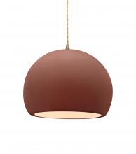 Justice Design Group CER-6533-CLAY-ABRS-BEIG-TWST-LED1-700 - Medium Globe LED Pendant