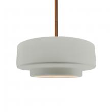 Justice Design Group CER-6543-BIS-BRSS-RIGID - Medium Tier 1-Light Pendant