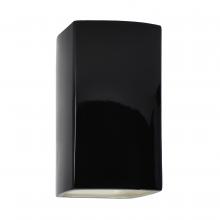 Justice Design Group CER-5915W-BKMT - Small ADA Outdoor LED Rectangle - Open Top & Bottom