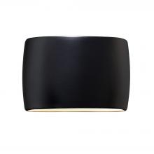 Justice Design Group CER-8898-CRB - Wide ADA Large Oval Wall Sconce - Closed Top