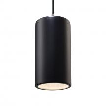 Justice Design Group CER-9625-CRB-CROM-BKCD-LED1-700 - Large Cylinder LED Pendant