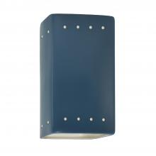 Justice Design Group CER-0925-MDMT-LED1-1000 - Small LED Rectangle w/ Perfs - Open Top & Bottom