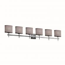 Justice Design Group FAB-8416-30-GRAY-NCKL-LED6-4200 - Union 6-Light LED Bath Bar