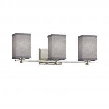 Justice Design Group FAB-8443-15-GRAY-NCKL-LED3-2100 - Era 3-Light LED Bath Bar