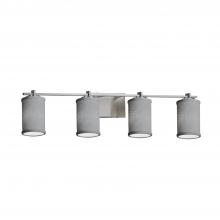 Justice Design Group FAB-8444-10-GRAY-NCKL-LED4-2800 - Era 4-Light LED Bath Bar