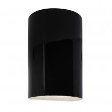 Justice Design Group CER-0940-BLK-LED1-1000 - Small LED Cylinder - Closed Top