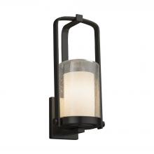 Justice Design Group FSN-7581W-10-OPAL-MBLK-LED1-700 - Atlantic Small Outdoor LED Wall Sconce