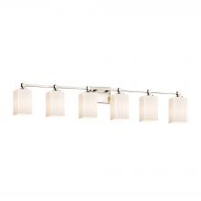 Justice Design Group FSN-8426-15-RBON-NCKL-LED6-4200 - Tetra 6-Light LED Bath Bar