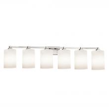 Justice Design Group FSN-8436-10-OPAL-NCKL-LED6-4200 - Regency 6-Light LED Bath Bar