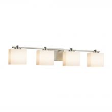 Justice Design Group FSN-8444-55-OPAL-NCKL-LED4-2800 - Era 4-Light LED Bath Bar