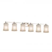 Justice Design Group GLA-8426-16-WTFR-NCKL-LED6-4200 - Tetra 6-Light LED Bath Bar