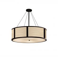 Justice Design Group PNA-9547-WAVE-MBLK-LED6-6000 - Tribeca 48" LED Drum Pendant