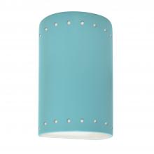 Justice Design Group CER-0990-RFPL-LED1-1000 - Small LED Cylinder w/ Perfs - Closed Top