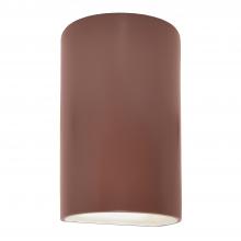 Justice Design Group CER-1260-CLAY-LED1-1000 - Large LED Cylinder - Closed Top