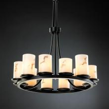 Justice Design Group FAL-8763-10-MBLK - Dakota 12-Light Ring Chandelier (Tall)