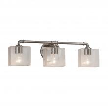 Justice Design Group FSN-8463-55-SEED-NCKL-LED3-2100 - Bronx 3-Light LED Bath Bar