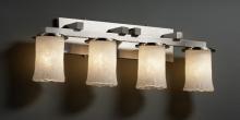 Justice Design Group GLA-8774-16-WHTW-CROM - Dakota 4-Light Straight-Bar Bath Bar