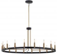 Justice Design Group NSH-8045-MBBR - Clayton 42” 1-Tier 18-Light Chandelier