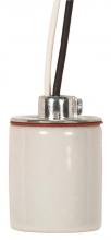 Satco Products Inc. 80/1313 - Keyless Porcelain Socket With 1/8 IPS Cap; 9" AWM B/W 150C; CSSNP Screw Shell; Glazed; 660W;