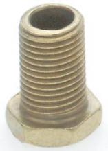 Satco Products Inc. 90/638 - Steel Hexagon Head Nipple; Brass Plated; 1/8 IP; 1/2" x 5/8" Overall