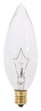 Satco Products Inc. S3388 - 60 Watt B10 Incandescent; Clear; 1000 Average rated hours; 650 Lumens; Candelabra base; 220 Volt