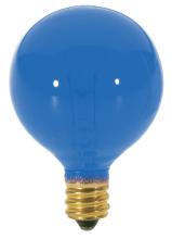 Satco Products Inc. S3834 - 10 Watt G12 1/2 Incandescent; Transparent Blue; 1500 Average rated hours; Candelabra base; 120 Volt