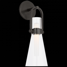 Visual Comfort & Co. Signature Collection IKF 2450BZ-CG - Larkin Medium Conical Bracketed Sconce