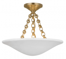 Visual Comfort & Co. Signature Collection ARN 4425HAB-PW - Mollino 16" Semi Flush Mount