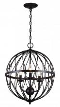 Trans Globe 70673 ROB - 3LT CHANDELIER-ORB CAGE-MED-RO