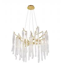 Bethel International CN08C23G - Chandelier Aluminum & Glass