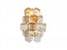 Bethel International GL434W14G - Wall Sconce Stainless Steel & Crystal