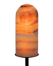 Santangelo Lighting & Design FSO-CRSSCT-AWR - Cross-cut Onyx Shade - Amber with Red