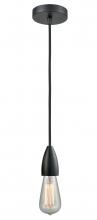 Innovations Lighting 100BK-10BK-4BK - Fairchild - 1 Light - 2 inch - Matte Black - Cord hung - Mini Pendant