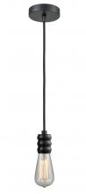 Innovations Lighting 100BK-10BK-5BK - Gatsby - 1 Light - 2 inch - Matte Black - Cord hung - Mini Pendant