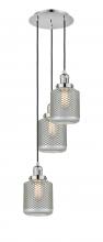 Innovations Lighting 113F-3P-PN-G262 - Stanton - 3 Light - 13 inch - Polished Nickel - Cord hung - Multi Pendant