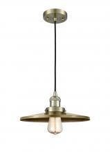 Innovations Lighting 201C-AB-MFR-AB-12 - Appalachian - 1 Light - 12 inch - Antique Brass - Cord hung - Mini Pendant