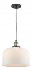 Innovations Lighting 201C-BAB-G71-L - Bell - 1 Light - 12 inch - Black Antique Brass - Cord hung - Mini Pendant