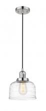 Innovations Lighting 201C-PN-G713 - Bell - 1 Light - 8 inch - Polished Nickel - Cord hung - Mini Pendant