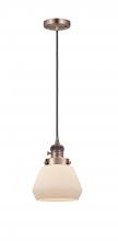 Innovations Lighting 201CSW-AC-G171 - Fulton - 1 Light - 7 inch - Antique Copper - Cord hung - Mini Pendant